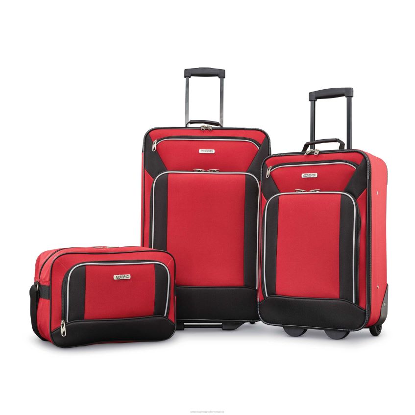 American Tourister Romania - roșu/negru American Tourister set fieldbrook xlt 3 piese bagaje 46N2LR118