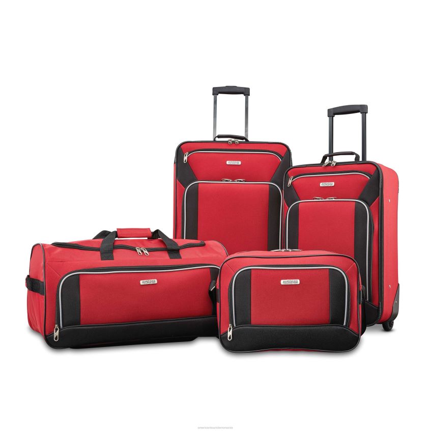 American Tourister Rucsac - roșu/negru American Tourister set fieldbrook xlt 4 piese bagaje 46N2LR92